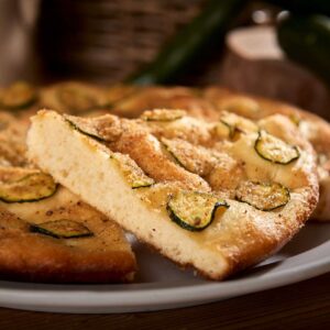 Focaccia alle zucchine (pangrattato)